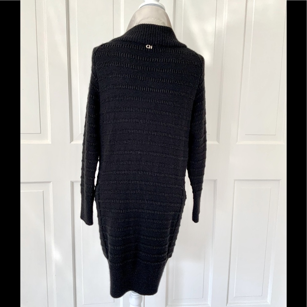 Carolina Herrera CH black cardigan sweater XS